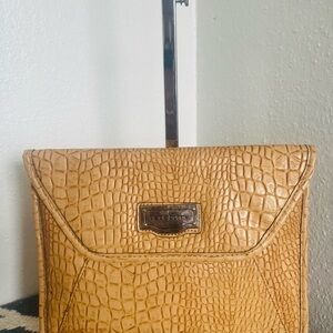 Liz Claiborne Croc Embossed Beige Bag